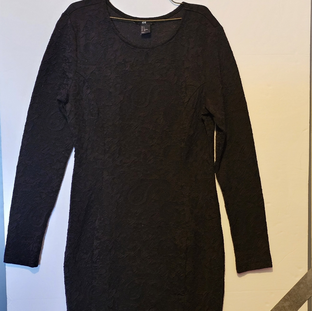 H&M  black Sheath dress womens size small spring/summer